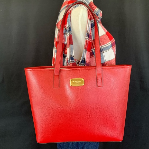 Michael Kors Red Tote CA - Picture 1 of 7